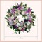 22" Artificial Flower Wreath Spring/Summer Floral Wreaths for Front Door with Roses Orchid Gardenia Dahlia Full and Elegant Decor for Inside Outside Wall Window Festival Party Wedding (White Purple)